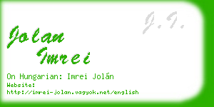 jolan imrei business card